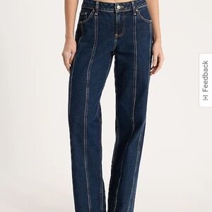 Express Low Rise Straight Jeans
